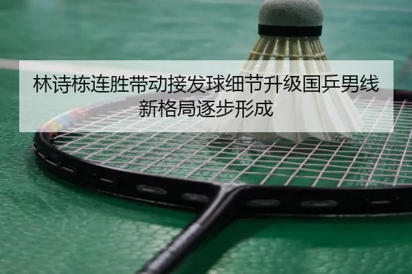 林诗栋连胜带动接发球细节升级国乒男线新格局逐步形成